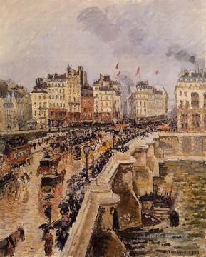 カミーユ・ピサロ Painting - ポンヌフの雨の午後 1901年 カミーユ・ピサロ